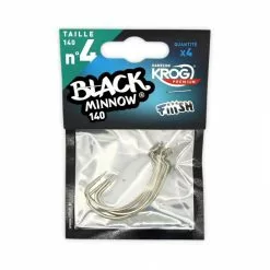 FIIISH BLACK MINNOW 140 No4 HOOKS BY VMC - 4ΤΕΜ