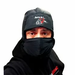 ZAVRAS FISHING ΚΑΠΕΛΟ ΤΥΠΟΥ ΠΙΛΟΤΟΥ BORN TO FISH WINTER TRAPPER HAT / ΜΑΥΡΟ ΧΡΩΜΑ