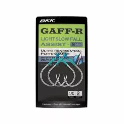 ΔΙΠΛΟ ASSIST BKK LIGHT SLOW JIGGING SF GAFF-R SF8065 S SHORT BRIGHT TIN / No1/0 - 2τεμ