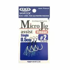 ASSIST HOOK VANFOOK MICRO JIG TINSEL MJ-04 - ΜΟΝΟ / ΜΗΚΟΣ 1CM / 3 ΤΕΜ.