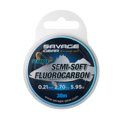 SAVAGE GEAR SEMI-SOFT FLUOROCARBON SEABASS CLEAR 30m - 0.39mm